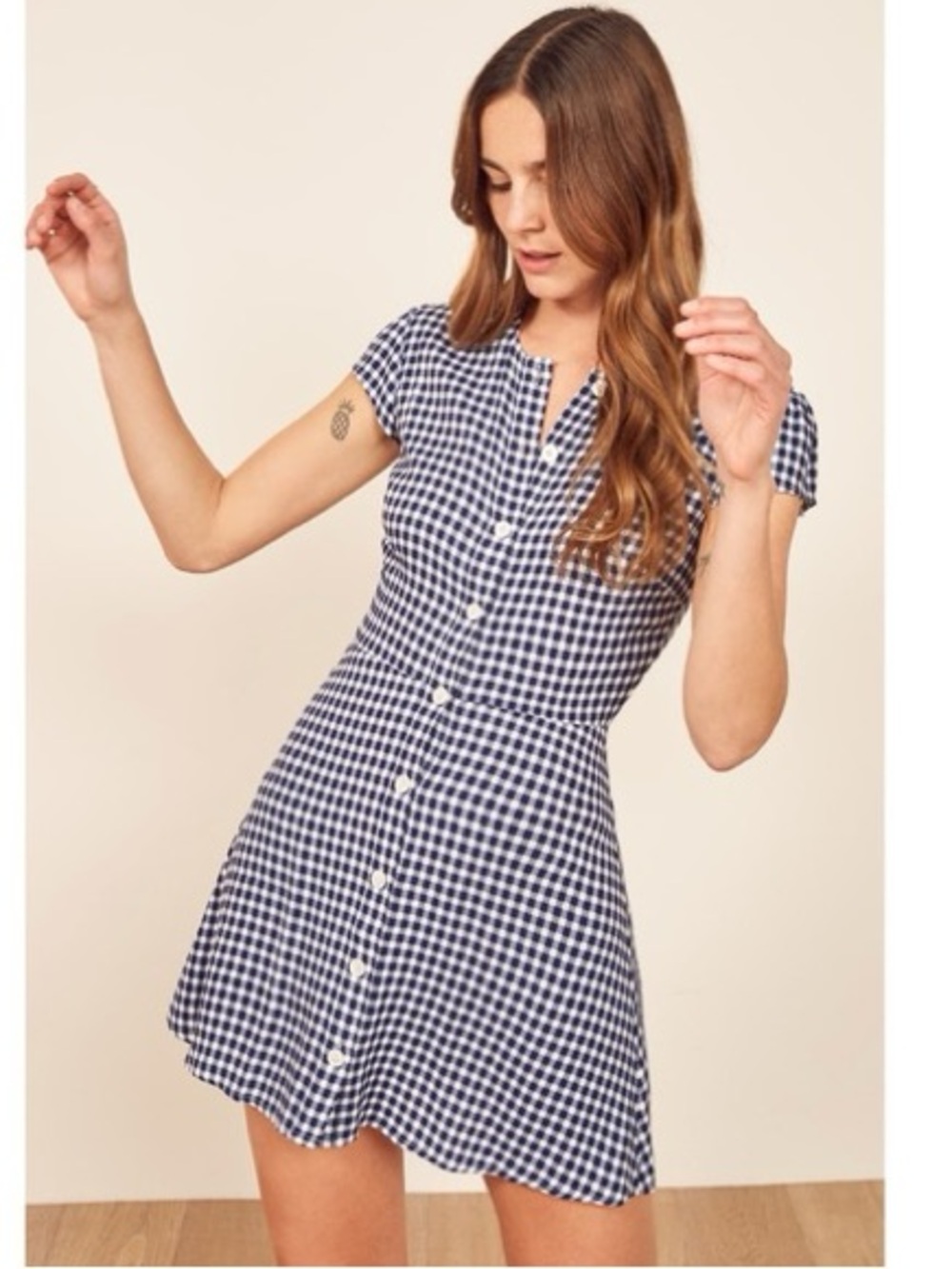 Reformation Vikki Dress - Madison Check - 0